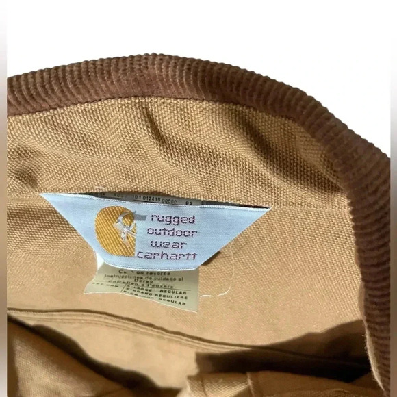 Vintage CARHARTT Wheat Heavy Denim Rugged Jacket - Picture 4 of 5